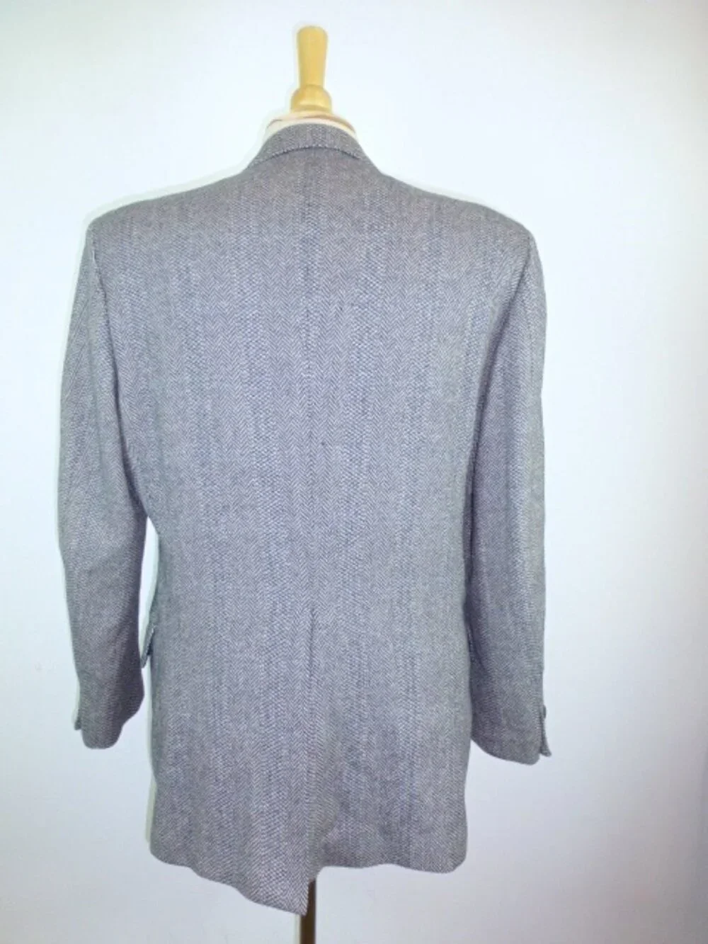 Bellamin Malibu black herringbone tweed  cashmere 42 Vintage